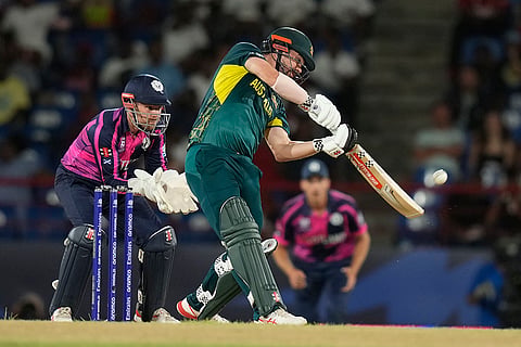Travis Head bats against Scotland